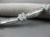 ESTATE LARGE 2.66CT DIAMOND 14K WHITE GOLD 3D FLOWER BY THE YARD TENNIS BRACELET