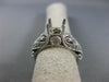 ESTATE .36CT DIAMOND 14K WHITE GOLD FILIGREE MILGRAIN SEMI MOUNT ENGAGEMENT RING