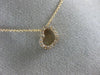 ESTATE SMALL .09CT DIAMOND 14KT ROSE GOLD 3D OPEN HEART FLOATING LOVE PENDANT