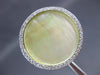 ESTATE LARGE .36CT DIAMOND & MOTHER OF PEARL 14KT WHITE GOLD CIRCLE OF LIFE RING