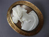 ANTIQUE LARGE 14KT ROSE GOLD CLASSIC SHELL LADY CAMEO FILIGREE BROOCH PIN #21879