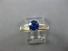ESTATE LARGE .91CT DIAMOND & AAA SAPPHIRE 14KT WHITE GOLD FLOWER ENGAGEMENT RING