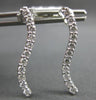 ESTATE LARGE .57CT ROUND DIAMOND 14KT WHITE GOLD 3D WAVE FUN HANGING EARRINGS