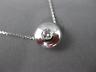 ESTATE .15CT ROUND CUT DIAMOND 14KT WHITE GOLD 3D ROUND SOLITAIRE PENDANT#19649