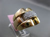 ESTATE LARGE .40CT DIAMOND 14KT TRI COLOR GOLD MULTI ROW FLEXIBLE LOVE KNOT RING