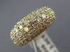 ANTIQUE WIDE 2.0CT DIAMOND 14K YELLOW GOLD PAVE MULTI ROW ANNIVERSARY RING #3544