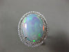 EXTRA LARGE 11.41CT DIAMOND & AAA AUSTRALIAN OPAL 14KT WHITE GOLD OVAL HALO RING