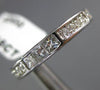 ESTATE 1.16CT ROUND & PRINCESS DIAMOND 14K WHITE GOLD 3D ANNIVERSARY RING #17801