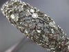 ESTATE LARGE 4.50CT DIAMOND 14KT WHITE GOLD 3D WEB ETOILE BEZEL BANGLE BRACELET
