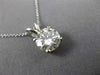 ESTATE 1.80CT MONZONITE 14KT WHITE GOLD 3D CLASSIC SOLITAIRE PENDANT #MILANO005