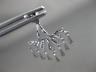 ESTATE LARGE .23CT DIAMOND 14KT WHITE GOLD BUTTERFLY CHANDELIER HANGING EARRINGS