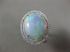 EXTRA LARGE 11.41CT DIAMOND & AAA AUSTRALIAN OPAL 14KT WHITE GOLD OVAL HALO RING