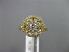 ESTATE WIDE .49CT DIAMOND 18K YELLOW GOLD FLOWER CLUSTER FRIENDSHIP PROMISE RING