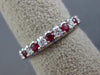 ESTATE .65CT DIAMOND & AAA RUBY 14KT WHITE GOLD 3D COMFORT FIT ANNIVERSARY RING