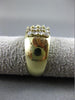 ESTATE WIDE .92CT DIAMOND 14KT YELLOW GOLD 3D SQUARE MULTI ROW FUN RING