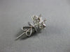 ESTATE .63CT DIAMOND 14K WHITE GOLD 3D SOLITAIRE FLOWER SEMI MOUNT STUD EARRINGS