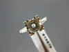 ESTATE .34CT DIAMOND PLATINUM 3 STONE FISHTAIL SEMI MOUNT ENGAGEMENT RING #15679
