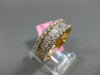 WIDE .65CT ROUND & BAGUETTE DIAMOND 18K ROSE GOLD SEMI ETERNITY ANNIVERSARY RING