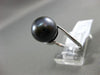 ESTATE 18KT WHITE GOLD AAA TAHITIAN PEARL 3D SOLITAIRE SWIRL RING 10.5mm WIDE