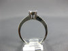 ESTATE .33CT DIAMOND 14K WHITE GOLD ROUND SOLITAIRE CLUSTER HALO ENGAGEMENT RING