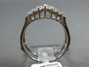 ESTATE WIDE .65CT ROUND DIAMOND 14KT WHITE GOLD 3D V SHAPE CLASSIC INSERT RING