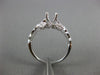 ESTATE .14CT DIAMOND 14KT WHITE GOLD 3D FLOWER LEAF SEMI MOUNT ENGAGEMENT RING