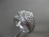 ESTATE WIDE .85CT DIAMOND 14KT WHITE GOLD 3D MULTI ROW PAVE FANCY BOW RING