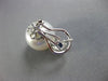 EXTRA LARGE .84CT DIAMOND AAA SAPPHIRE & SOUTH SEA PEARL 18K WHITE GOLD EARRINGS