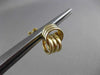 ESTATE 14KT YELLOW GOLD HANDCRAFTED 3D DOUBLE LOVE KNOT POST EARRINGS #23938