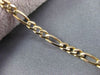 ESTATE LONG 14KT YELLOW GOLD CLASSIC FIGARO LOBSTER LOCK BRACELET #ELVINA61