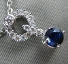 ESTATE .70CT DIAMOND & SAPPHIRE 18K WHITE GOLD ETOILE SOLITAIRE FLOATING PENDANT