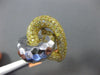 ESTATE EXTRA LARGE 2.48CT FANCY YELLOW DIAMOND 18K 2 TONE GOLD 3D LOVE KNOT RING