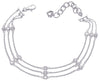 .45CT DIAMOND 14KT WHITE GOLD 3D CLASSIC 3 ROW BY THE YARD LOVE TENNIS BRACELET