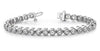 2.01CT DIAMOND 14KT WHITE GOLD ROUND FILIGREE MILGRAIN ETERNITY TENNIS BRACELET