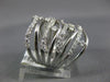 ESTATE LARGE 1.5CT DIAMOND 14KT WHITE GOLD 3D MULTI ROW SWIRL INFINITY FUN RING