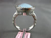 ANTIQUE 2.04CT DIAMOND & SLICED AQUAMARINE 14KT WHITE GOLD 3D FILIGREE FUN RING