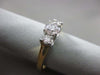 ESTATE 1.50CT DIAMOND 14KT TWO TONE GOLD 3D PAST PRESENT FUTURE ENGAGEMENT RING