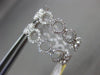 ESTATE .90CT DIAMOND 14KT WHITE GOLD CIRCULAR INSIDE OUT HOOP HANGING EARRINGS