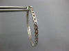 ESTATE LARGE 2.45CT DIAMOND 14KT WHITE GOLD INSIDE OUT HOOP LOVE EARRINGS #25977