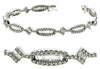 3.85CT DIAMOND 14KT WHITE GOLD ROUND & BAGUETTE CLASSIC ETERNITY TENNIS BRACELET