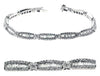 5.37CT DIAMOND 14KT WHITE GOLD ROUND & BAGUETTE  X LOVE ETERNITY TENNIS BRACELET