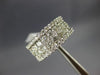 ESTATE LARGE 1.90CT DIAMOND 14KT WHITE GOLD 3D FIVE ROW WEDDING ANNIVERSARY RING
