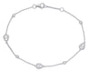 .36CT DIAMOND 14KT WHITE GOLD ROUND & PEAR SHAPE BY THE YARD ETOILE FUN BRACELET