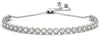 1.39CT DIAMOND 14K WHITE GOLD 3D ROUND BEZEL ADJUSTABLE FILIGREE TENNIS BRACELET