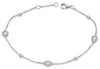 .37CT DIAMOND 14KT WHITE GOLD MARQUISE & PEAR SHAPE BY THE YARD CLASSIC BRACELET
