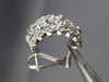 ESTATE LARGE 1.0CT DIAMOND 14KT WHITE GOLD 3D FLOWER CLIP ON HANGING EARRINGS