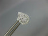 ESTATE .69CT DIAMOND 18KT WHITE GOLD 3D 2 IN 1 TEAR DROP STUD HANGING EARRINGS