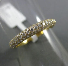 ESTATE .91CT DIAMOND 18KT YELLOW GOLD CLASSIC ETERNITY WEDDING ANNIVERSARY RING