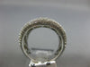 ESTATE EXTRA LARGE 3.90CT DIAMOND 18K WHITE GOLD MULTI ROW PAVE ANNIVERSARY RING