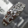 ANTIQUE .35CT DIAMOND 18K WHITE GOLD CLASSIC OPEN FILIGREE ENGAGEMENT RING #9104